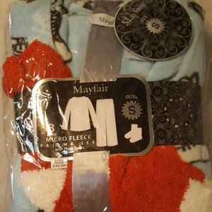 Size Small Women 3 PIECE MICRO FLEECE PJ SET